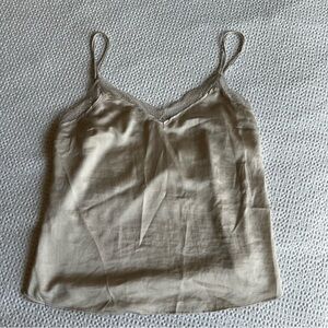 GUC Abercrombie & Fitch Lace Trim Double Strap Cami | Sz M | Cream / Champagne